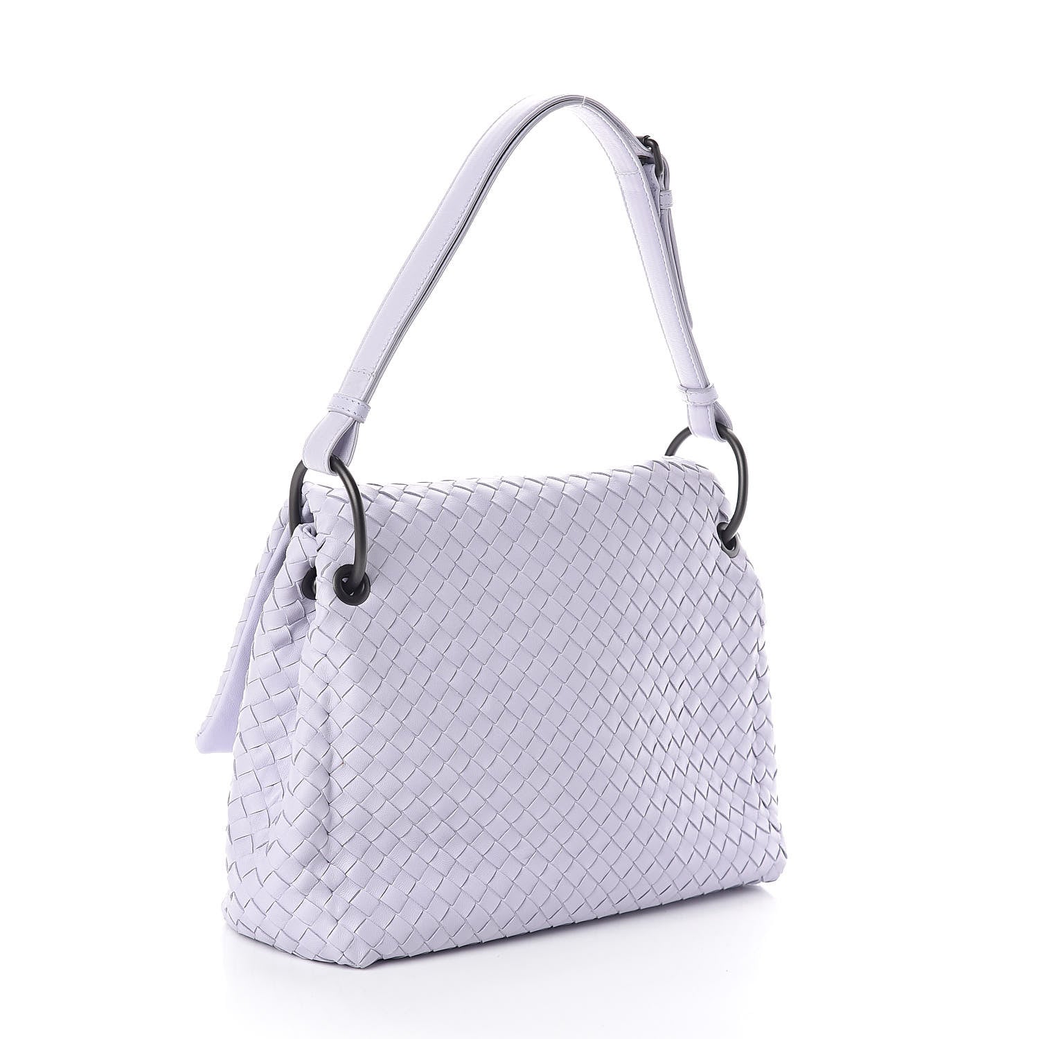 Bottega Veneta Nappa Intrecciato Flap Shoulder Bag Oyster Lilac 3 of 8