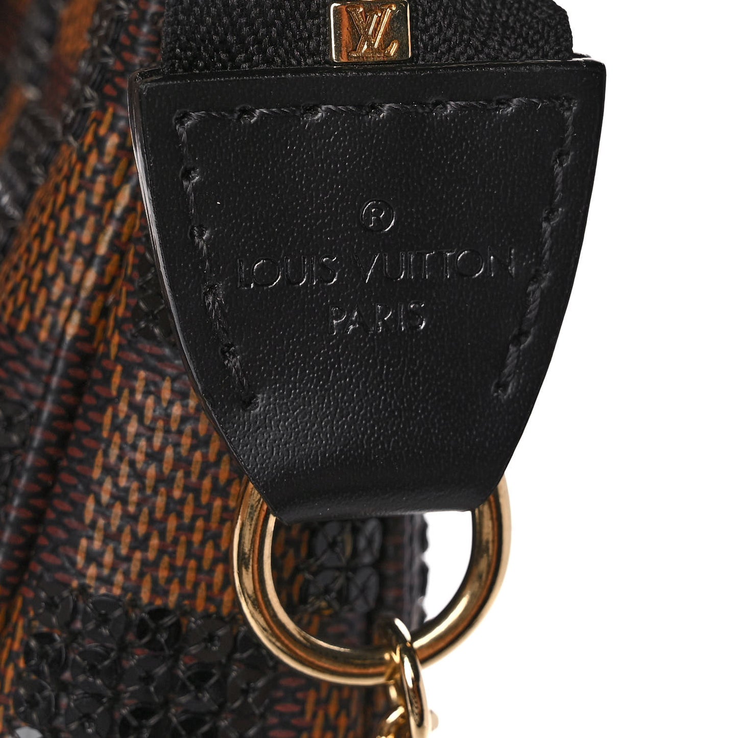 Damier Paillettes Mini Pochette Accessories Black