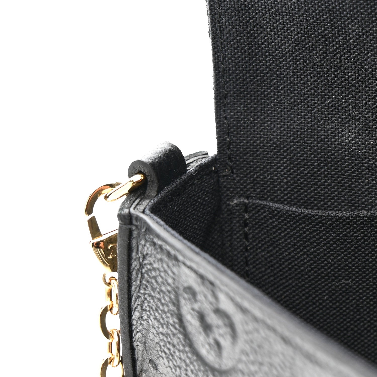 Louis Vuitton Empreinte Pochette Felicie Chain Wallet Black 13 of 14