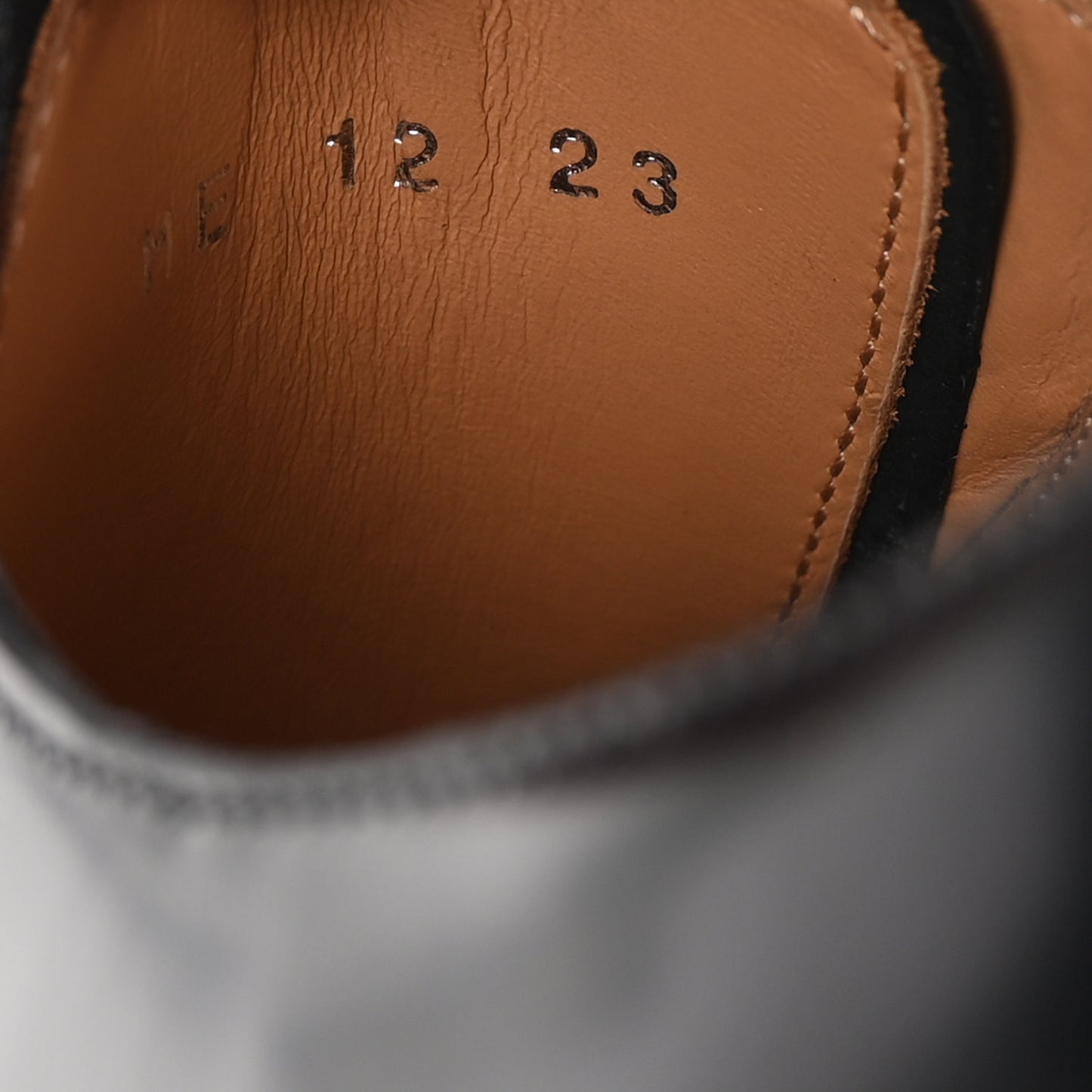 Calfskin Mens Derby Shoes 42 Black