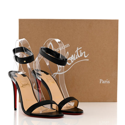 Christian Louboutin Shiny Nappa PVC Jonatina 100 Sandals 36.5 Black 10 of 10