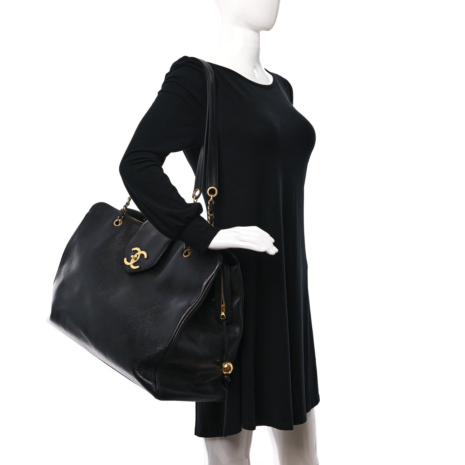 Chanel Caviar XL Weekender Bag Black 2 of 9