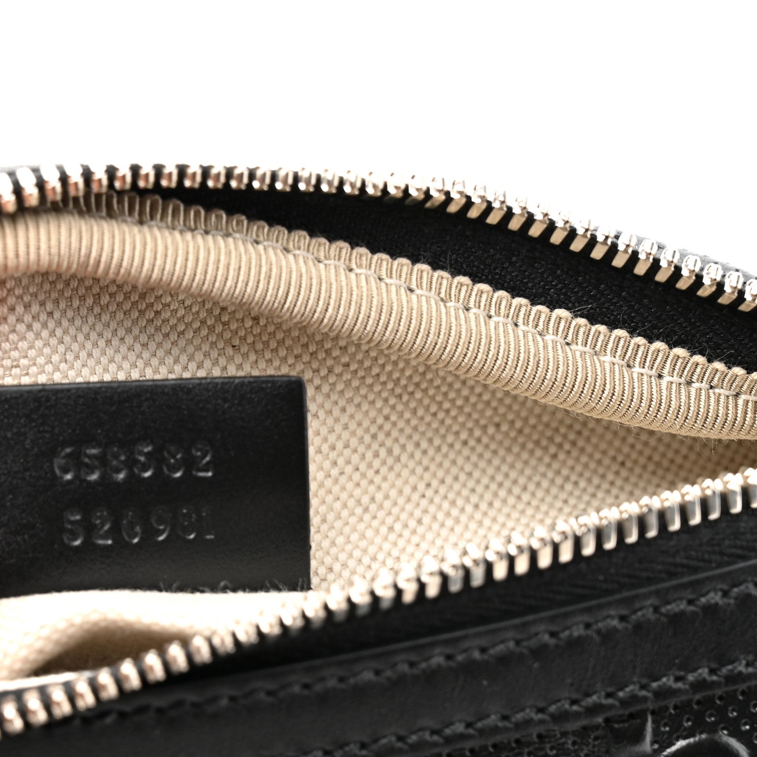 Gucci Calfskin GG Tennis Embossed Belt Bag Black 7 of 10