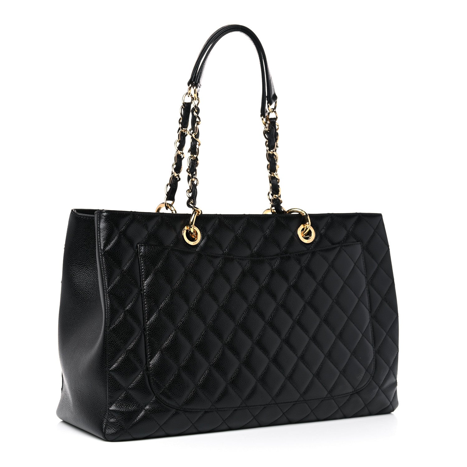 Chanel Caviar Quilted XL Grand Shopping Tote GST Black 3 of 11