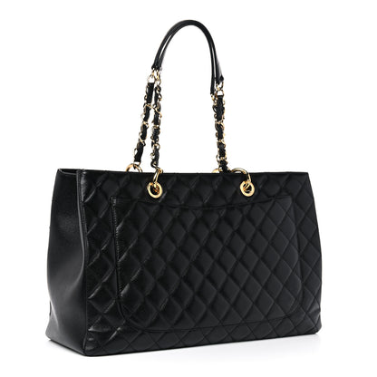 Chanel Caviar Quilted XL Grand Shopping Tote GST Black 3 of 11