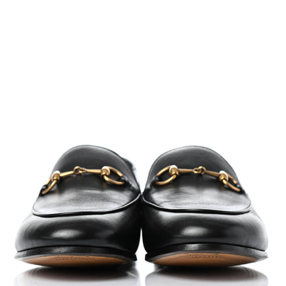 Gucci Lambskin Womens Brixton Horsebit Loafers 37.5 Black 2 of 4