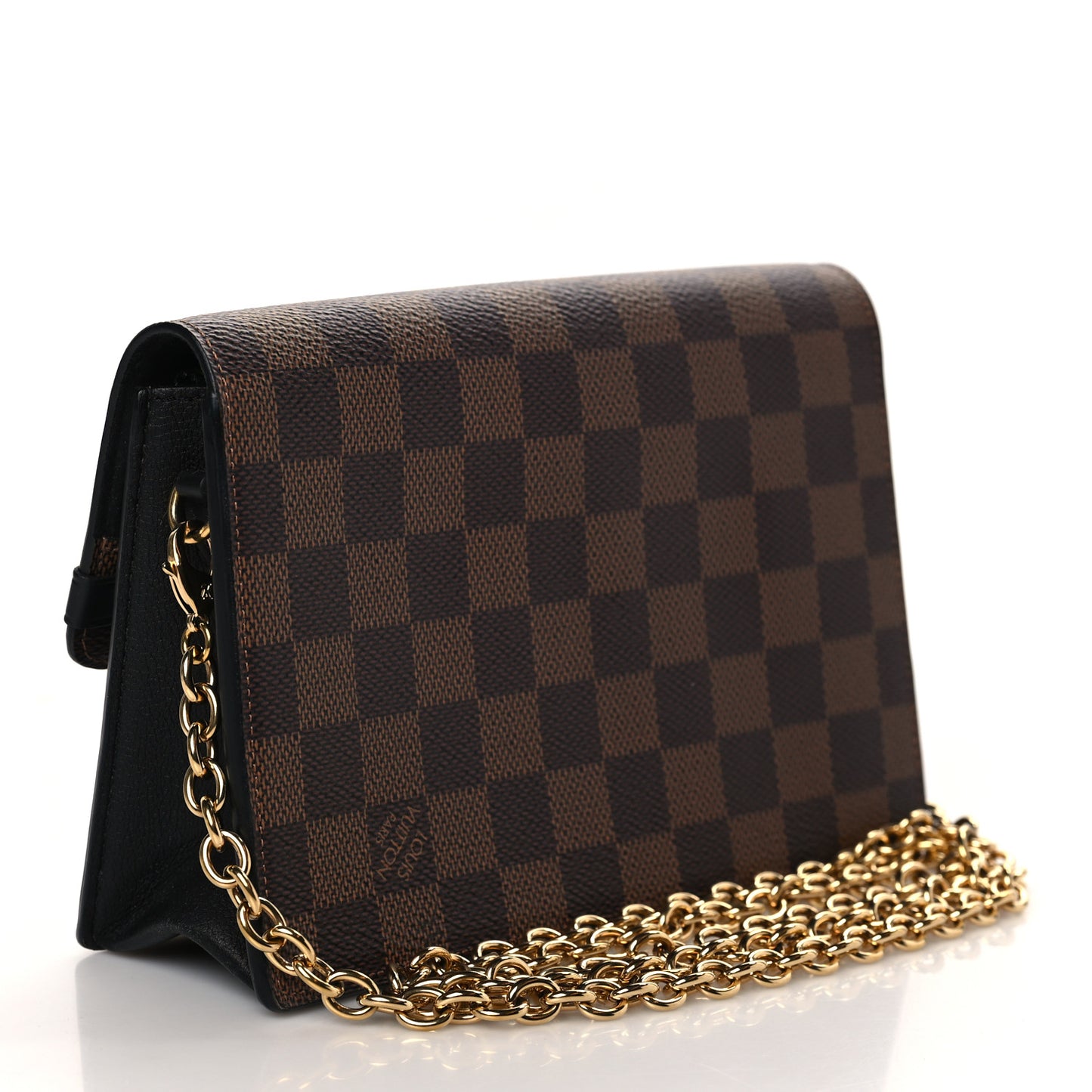 Damier Ebene Vavin Chain Wallet Black