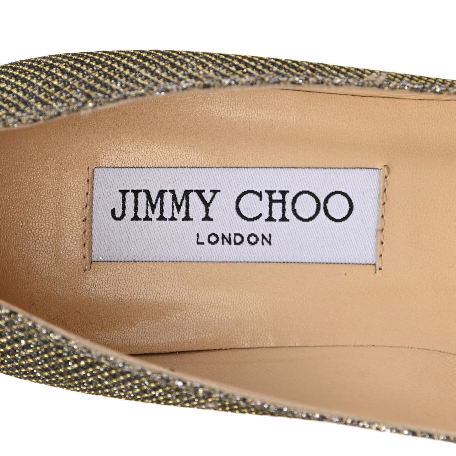 Jimmy Choo Glitter Fabric Amelia Pumps 35 Light Bronze 7 of 10