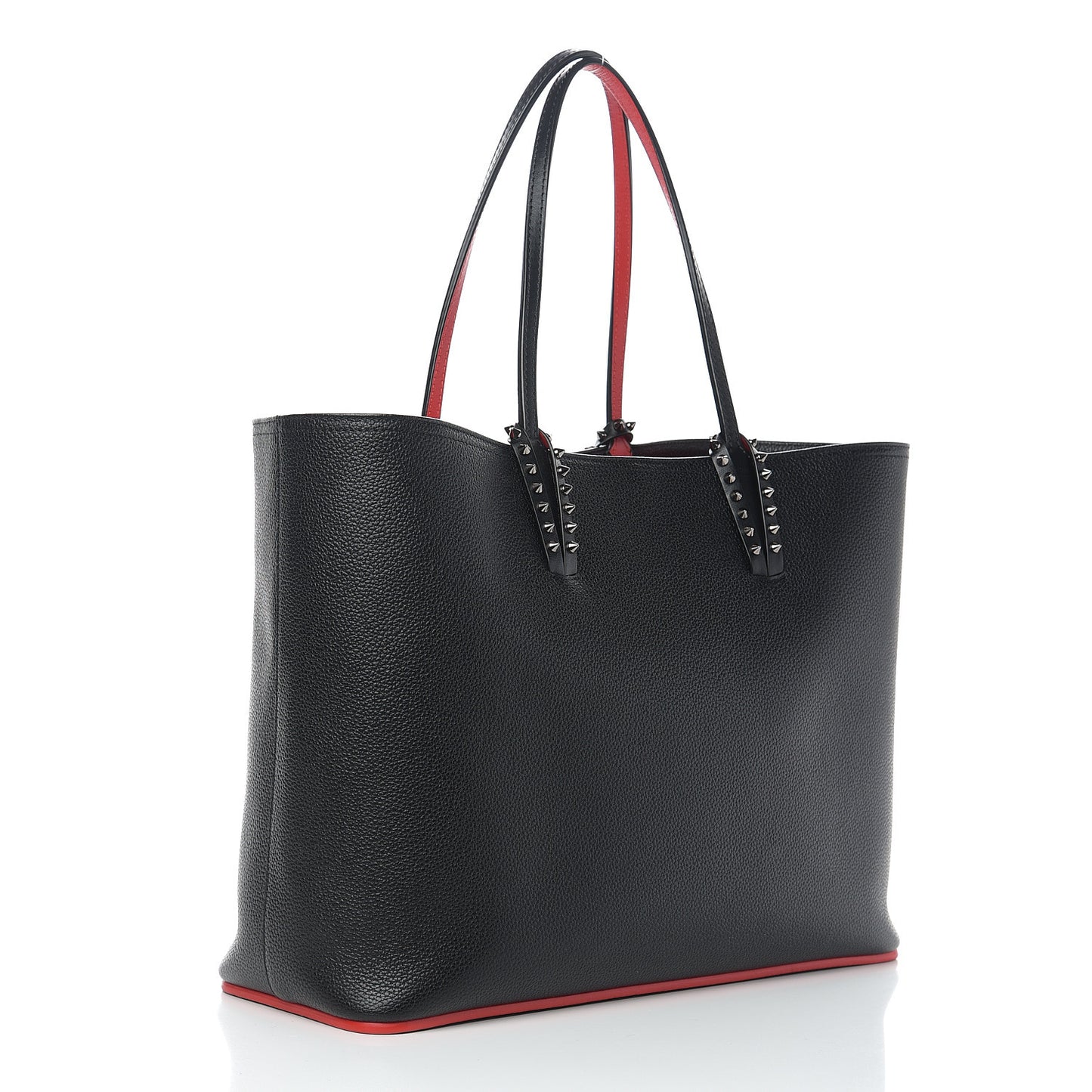 Calfskin Spikes East West Cabata Tote Black