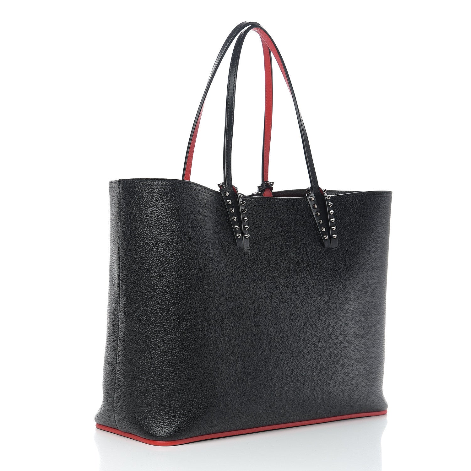Christian Louboutin Calfskin Spikes East West Cabata Tote Black 2 of 8