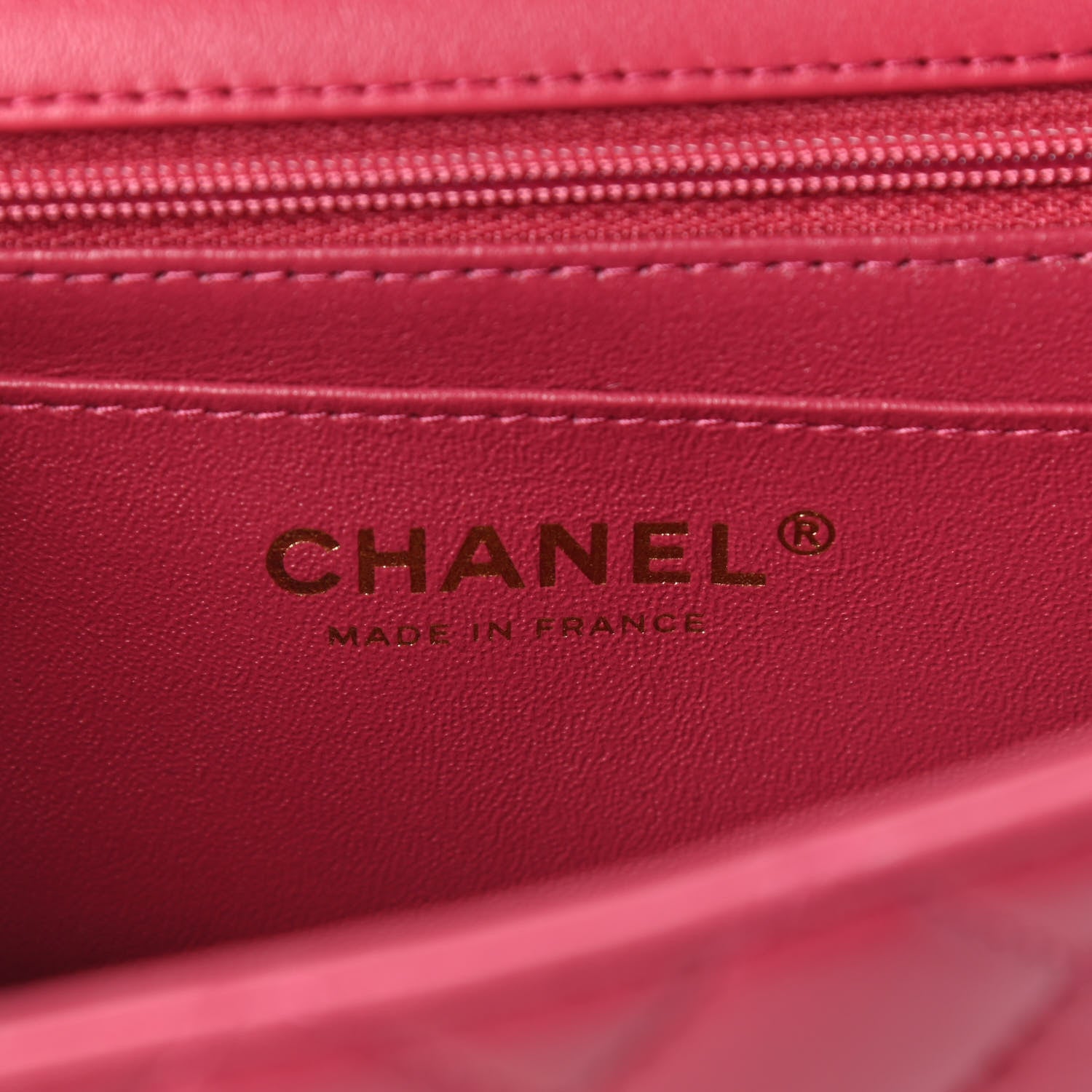Chanel Lambskin Quilted Mini Top Handle Rectangular Flap Dark Pink 6 of 9