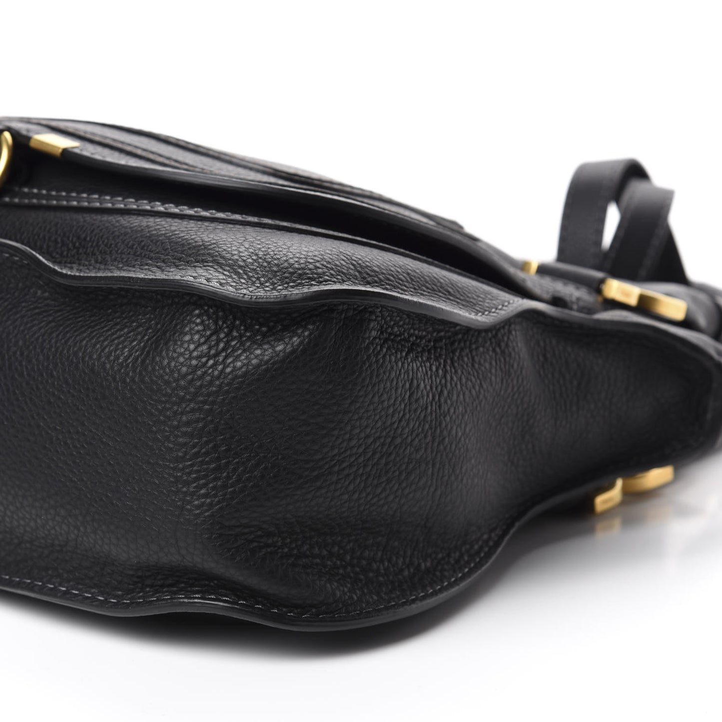 Calfskin Medium Marcie Satchel Black