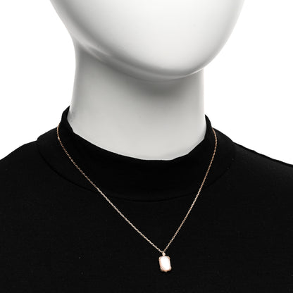 Cartier 18K Pink Gold Diamond Pink Mother Of Pearl Tortue Pendant Necklace 2 of 5