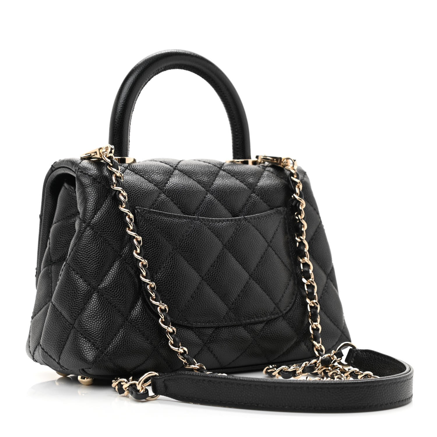 Chanel Caviar Quilted Extra Mini Coco Handle Flap Black 3 of 11