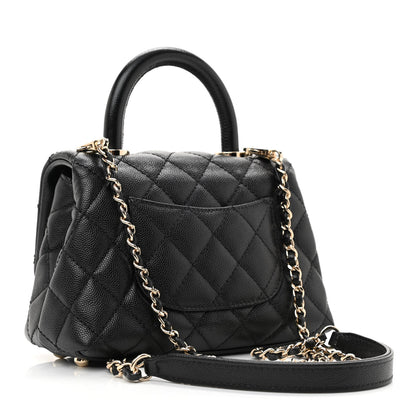 Chanel Caviar Quilted Extra Mini Coco Handle Flap Black 3 of 11