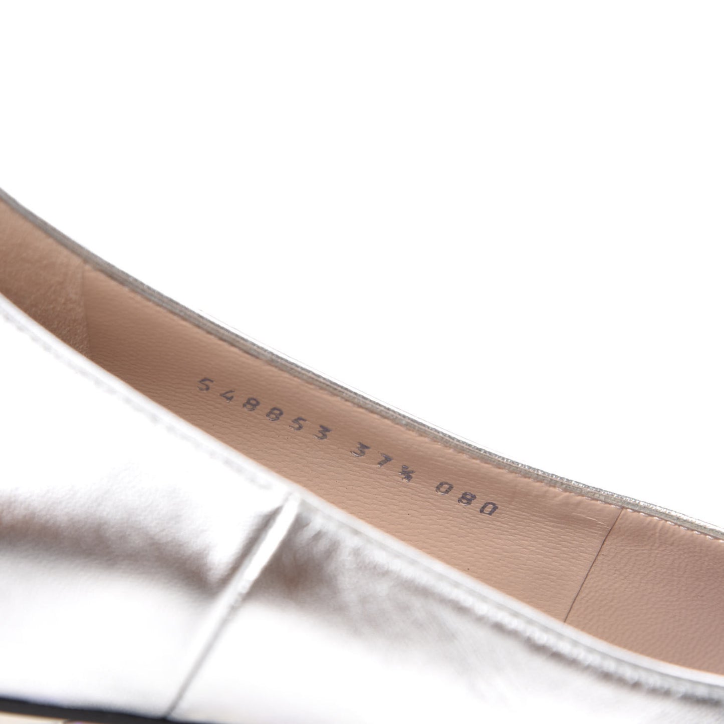 Metallic Nappa Crystal Square G Mid Heel Pumps 37.5 Silver