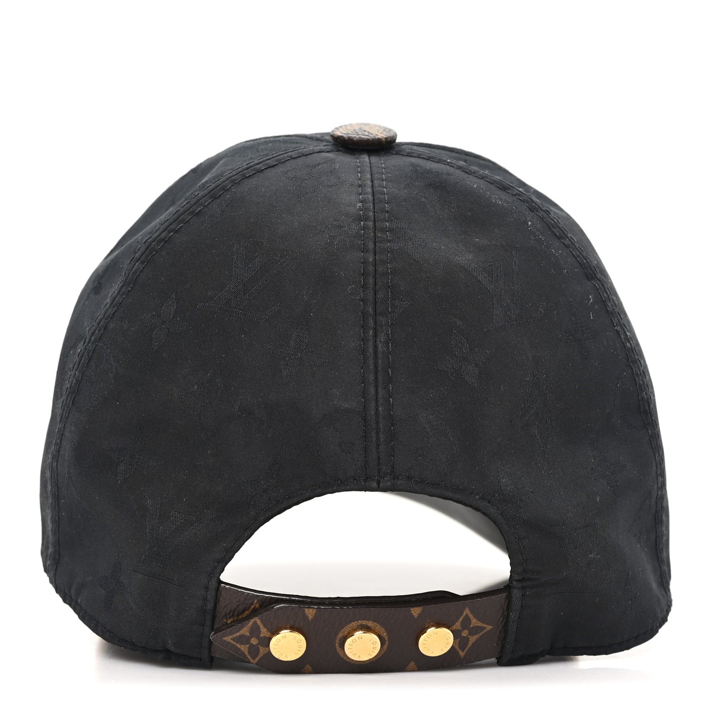 Polyester Silk Monogram LV Get Ready Cap M Black