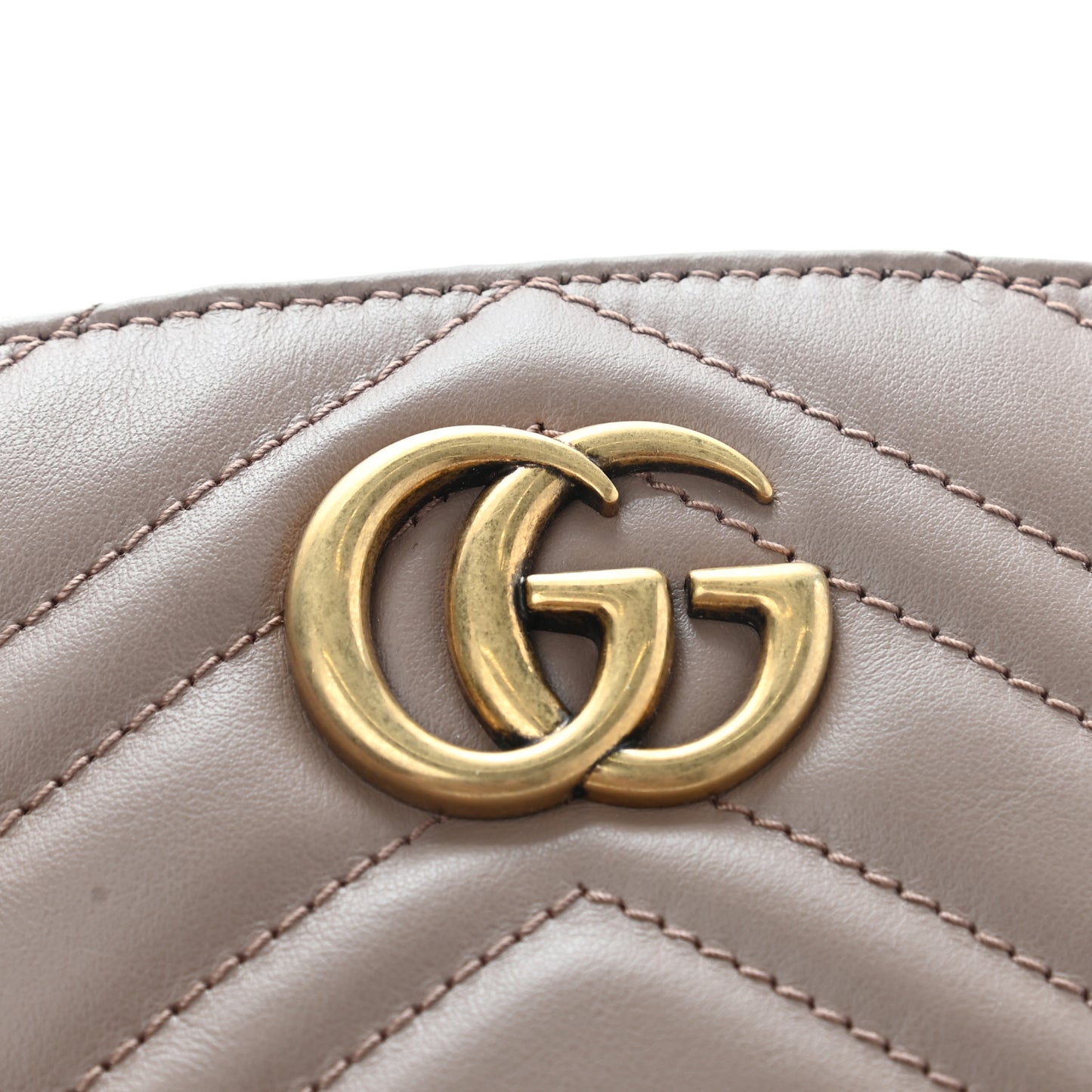 Calfskin Matelasse GG Marmont Pouch Cosmetic Case Porcelain Rose