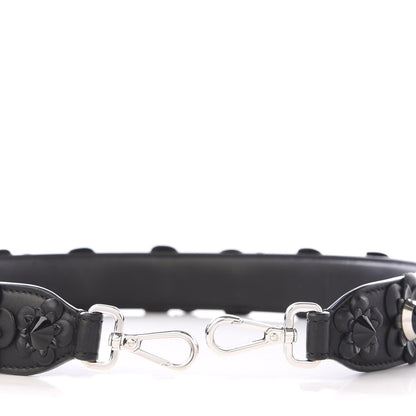 Fendi Vitello Dolce Nappa Patent Flowerland Studded Strap You Black 4 of 4