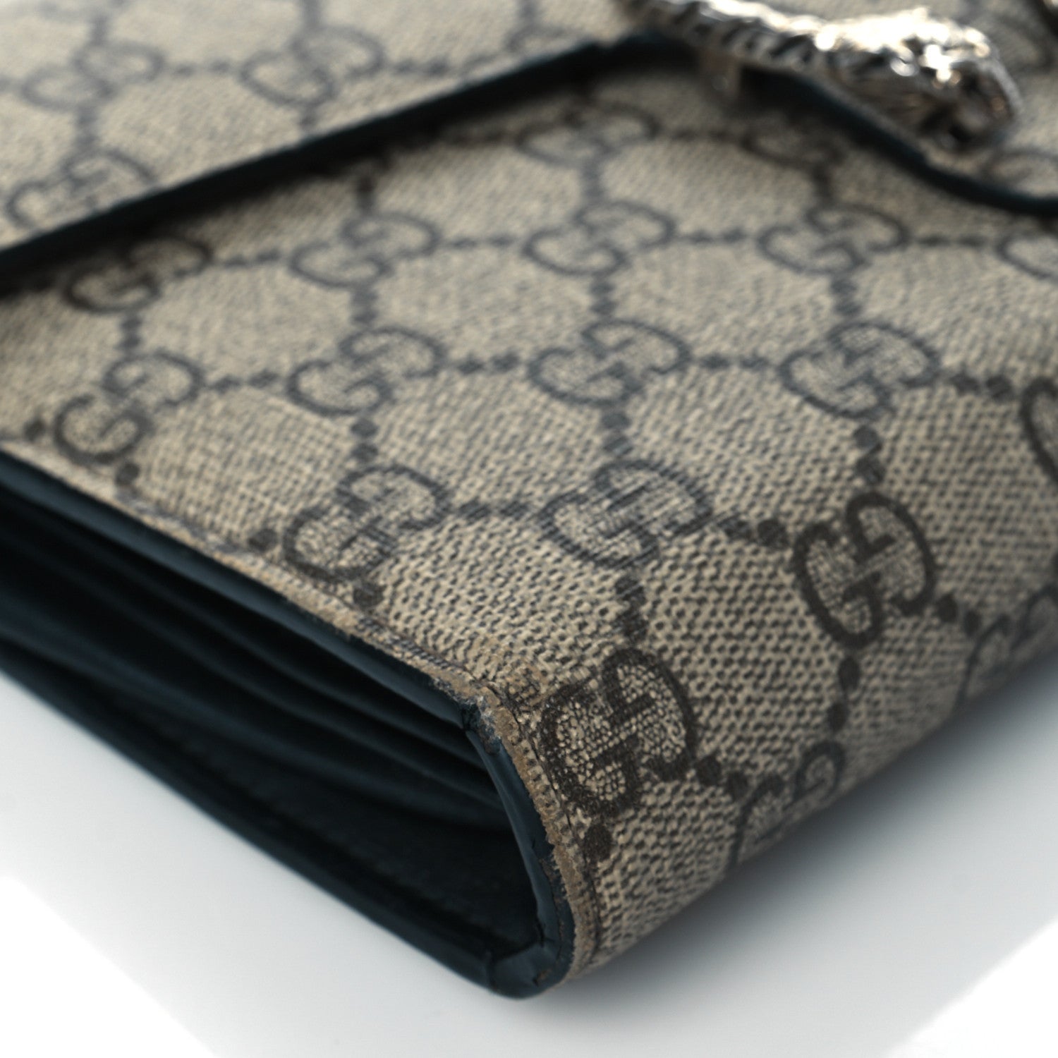 Gucci GG Supreme Monogram Mini Dionysus Chain Wallet Beige Black 7 of 11