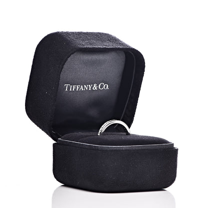 Tiffany Platinum Diamond 2mm Half Circle Wedding Band Ring 48 4.5 6 of 6