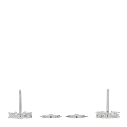 Van Cleef & Arpels 18K White Gold Mother of Pearl Sweet Alhambra Earrings 3 of 5