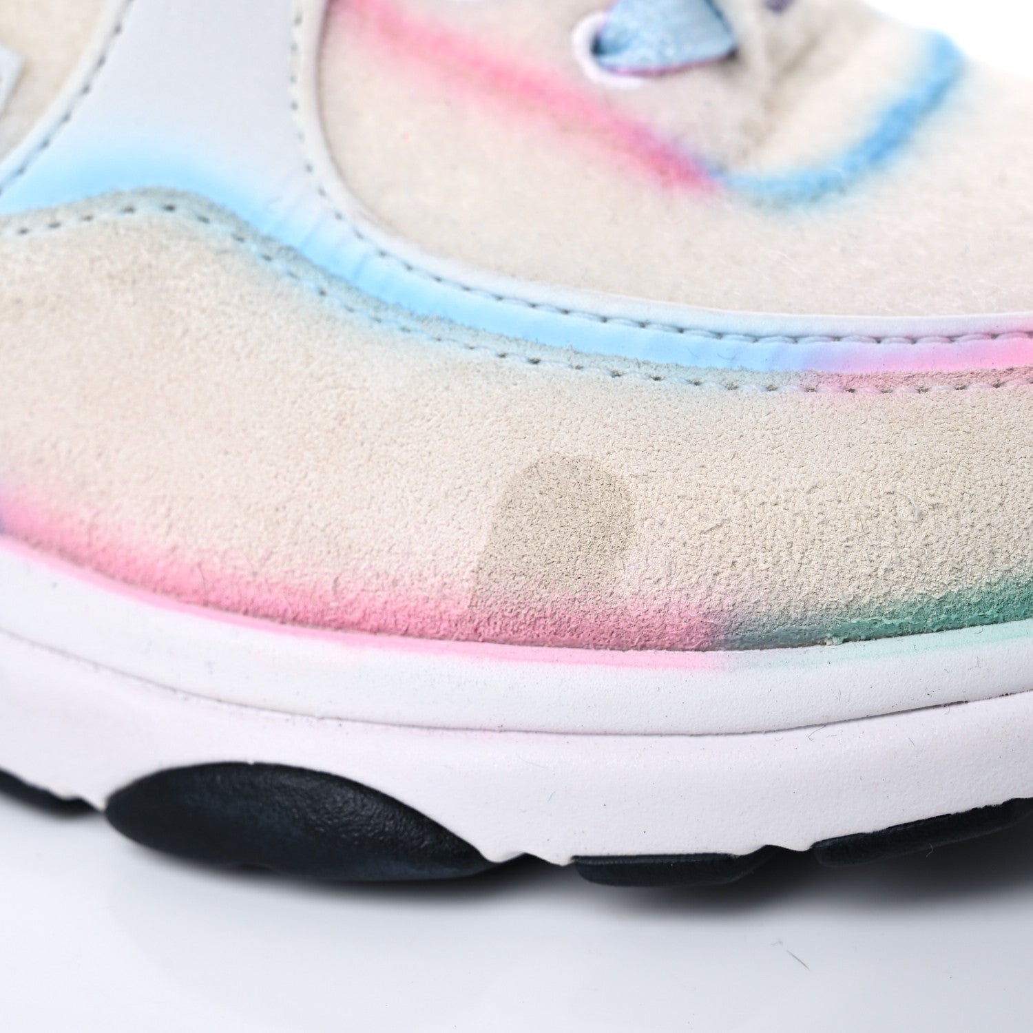 Chanel Wool Suede Calfskin CC Sneakers 38 Multicolor 15 of 18