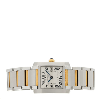 Cartier Stainless Steel 18K Yellow Gold 25mm Tank Francaise Quartz Watch 2 of 4