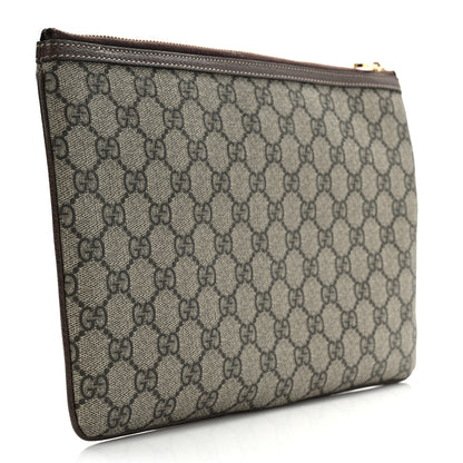 Gucci GG Supreme Monogram Large Ophidia Pouch Clutch Brown 3 of 7