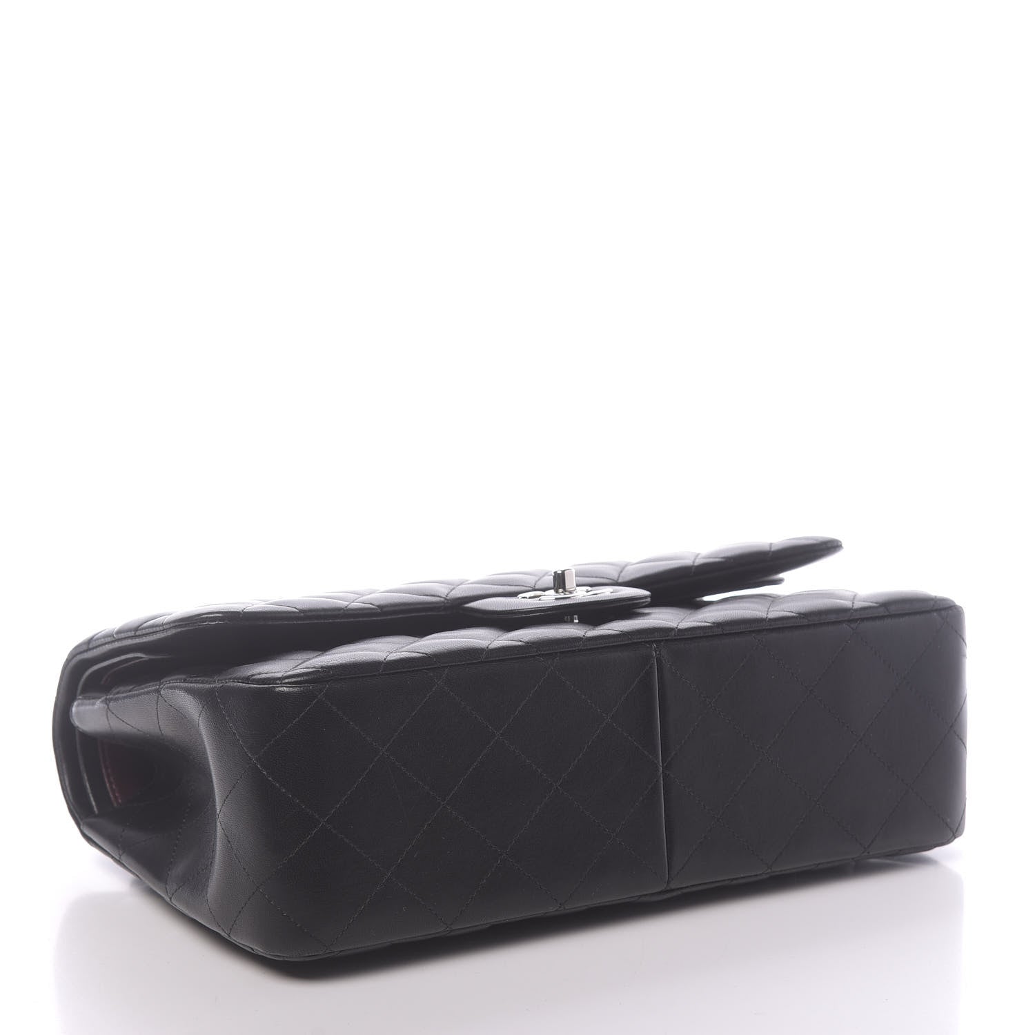 Chanel Lambskin Quilted Jumbo Double Flap Black 4 of 12