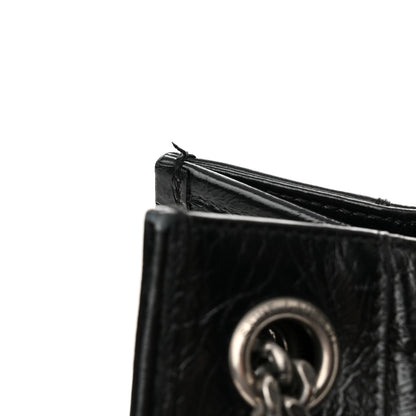 Saint Laurent Crinkled Calfskin Matelasse Monogram Medium Niki Shopper Tote Black 12 of 12