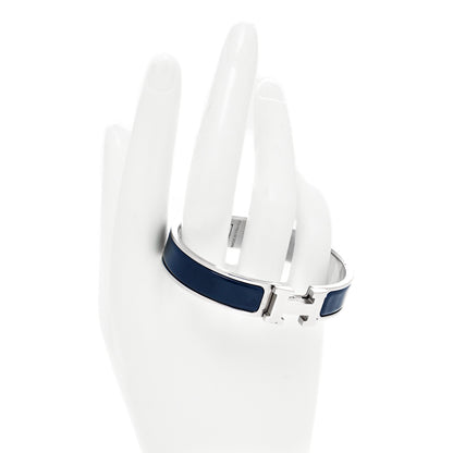Hermes Enamel Narrow Clic Clac H Bracelet PM Indigo 2 of 6