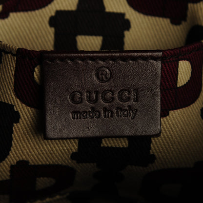 Gucci Guccissima Small Horsebit Chain Clutch Chocolate 5 of 7