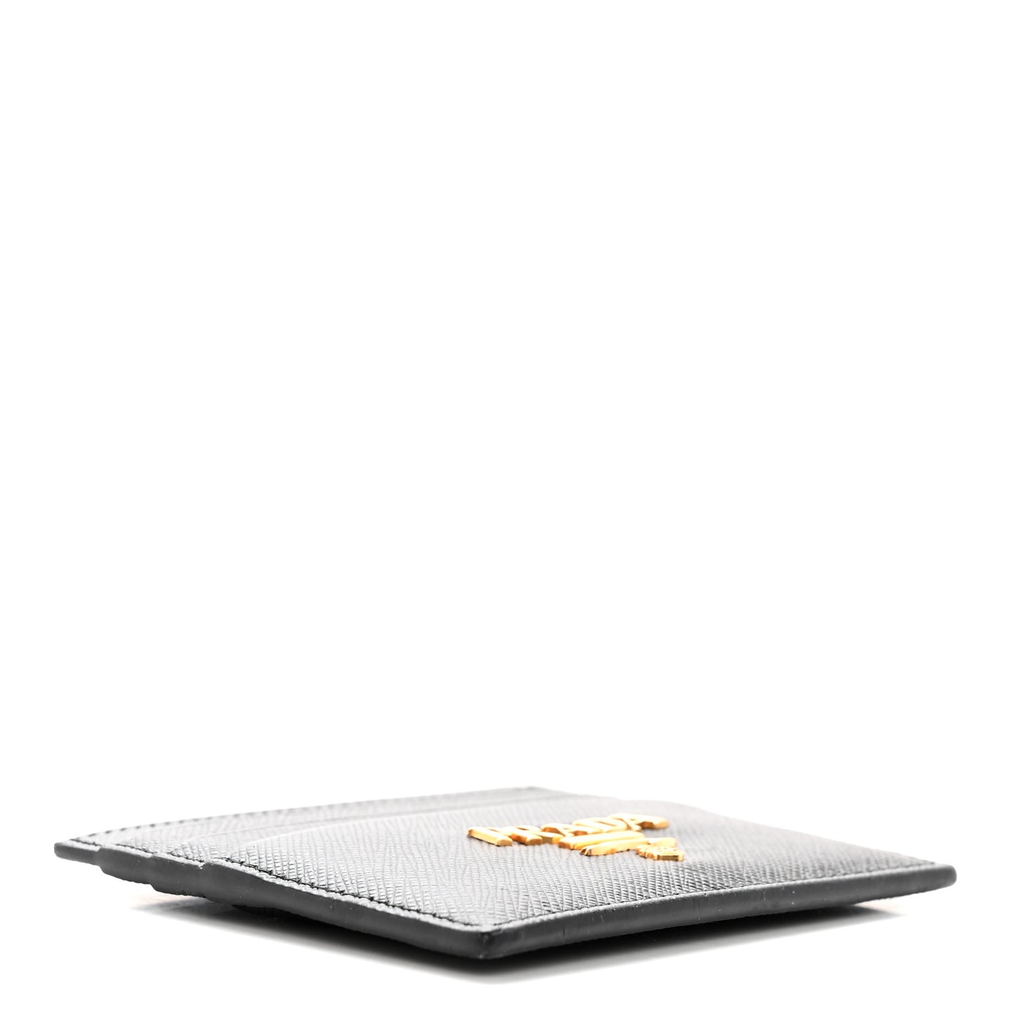 Saffiano Metal Card Holder Black