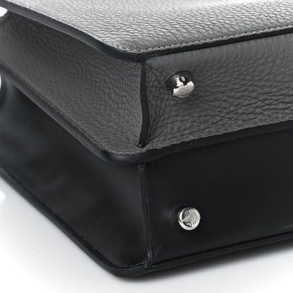 Fendi Cuoio Romano Vitello Cover Monochrome Medium Peekaboo I SEE U Satchel Argilla Black 7 of 8