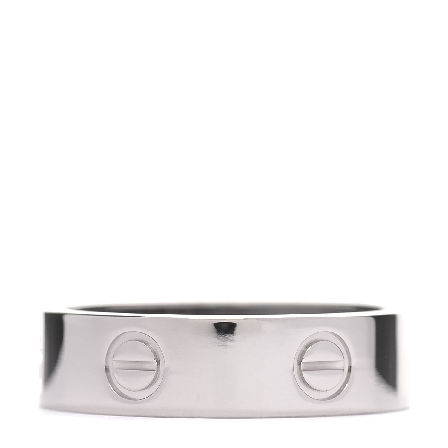 Cartier 18K White Gold 5.5mm LOVE Ring 61 9.5 3 of 5