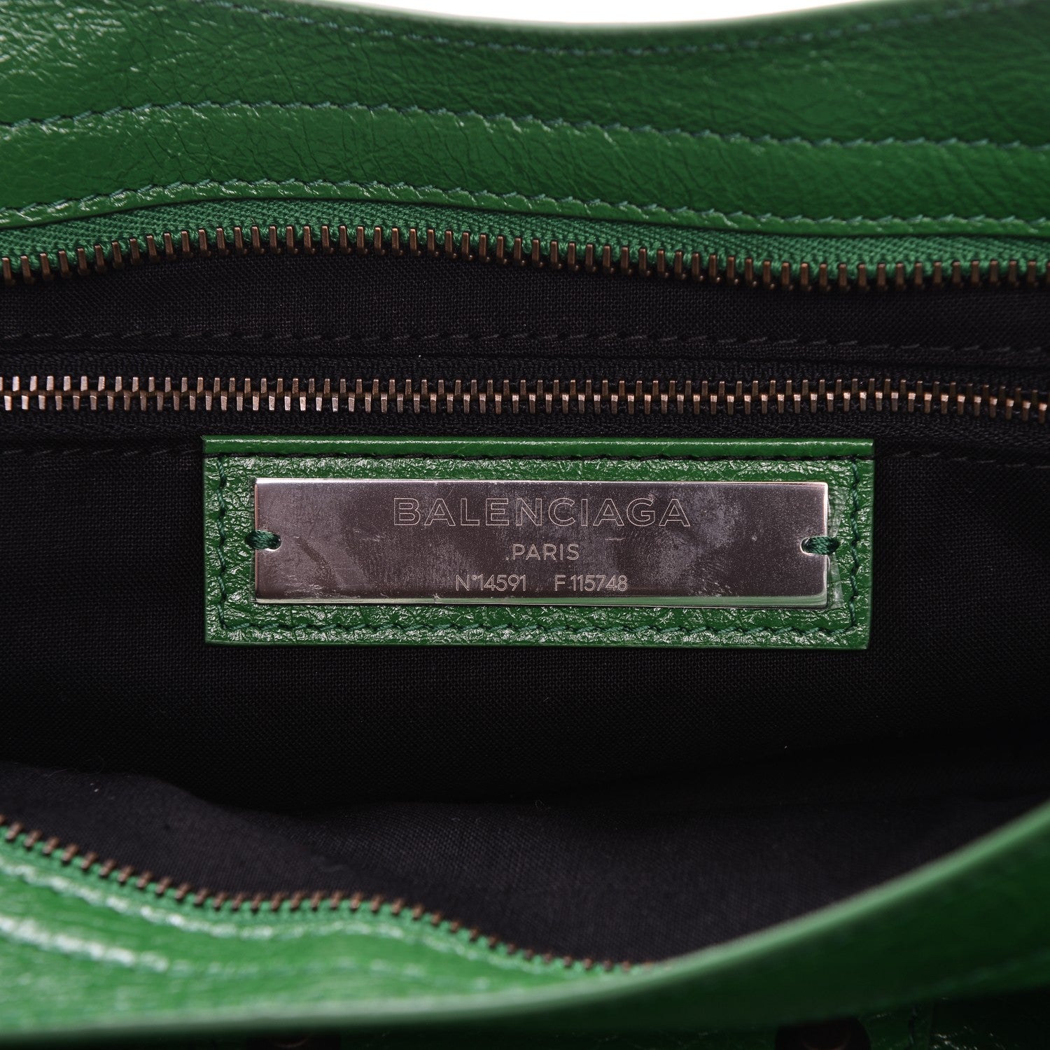 Balenciaga Agneau Classic Hardware City Vert Trefle 6 of 7