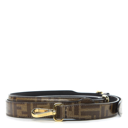 Fendi Glazed Fabric FF Strap You Tobacco 1 of 5