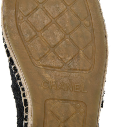Chanel Fabric Patent Calfskin CC Espadrilles 36 Black 6 of 9