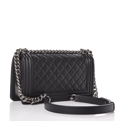 Chanel Caviar Quilted Medium Boy Flap Black 3 of 7