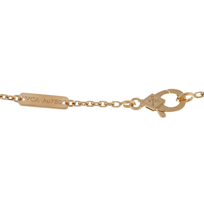 Van Cleef & Arpels 18K Yellow Gold Diamond Vintage Alhambra Pendant Necklace 4 of 5