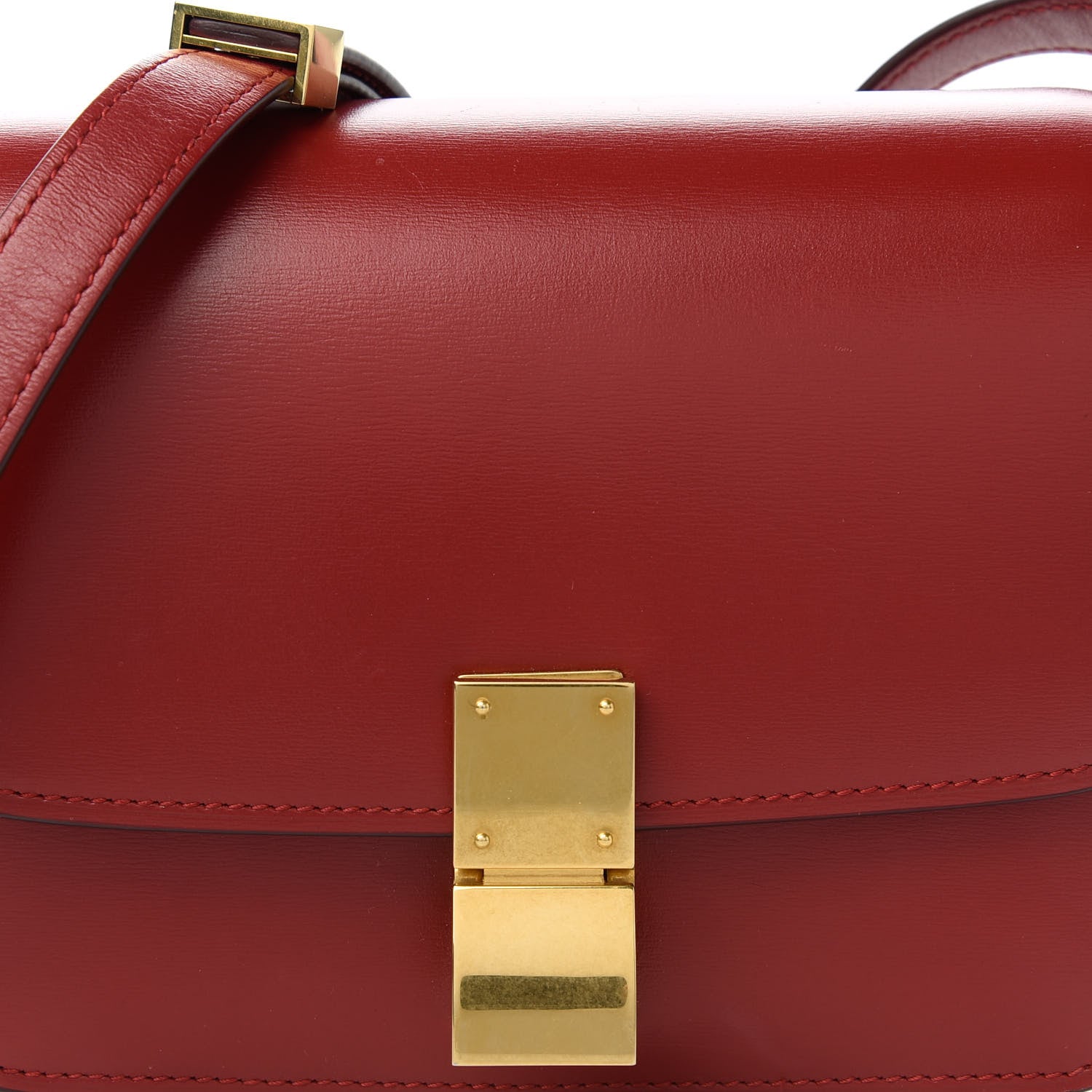 Celine Smooth Calfskin Small Classic Box Flap Red 10 of 10