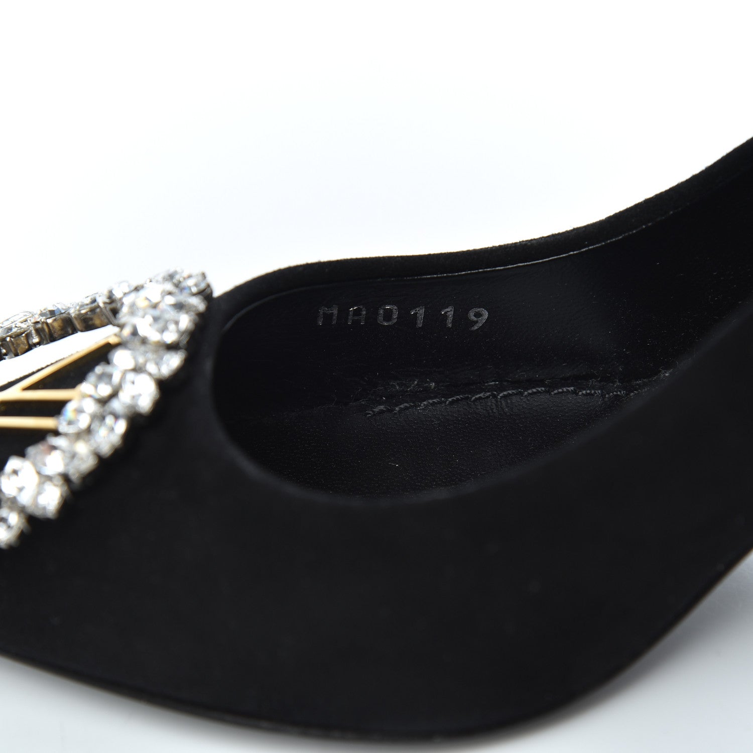 Louis Vuitton Suede Baby Goat Swarovski Crystal Madeleine Pumps 37 Black 8 of 13
