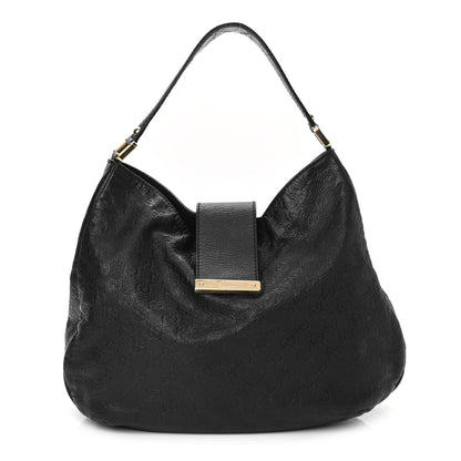 Gucci Guccissima Large New Ladies Web Hobo Black 1 of 10