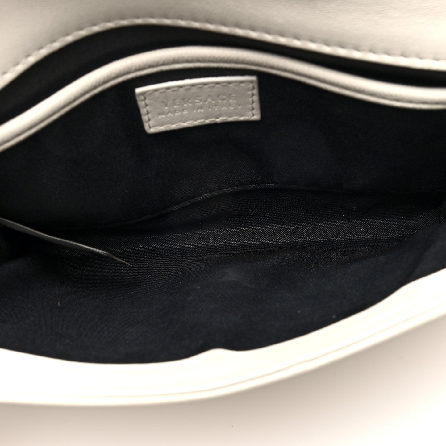 Vitello Palazzo Medusa Evening Clutch Bag White