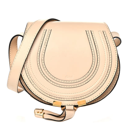 Chloe Calfskin Mini Marcie Round Crossbody Bag Abstract White 1 of 9