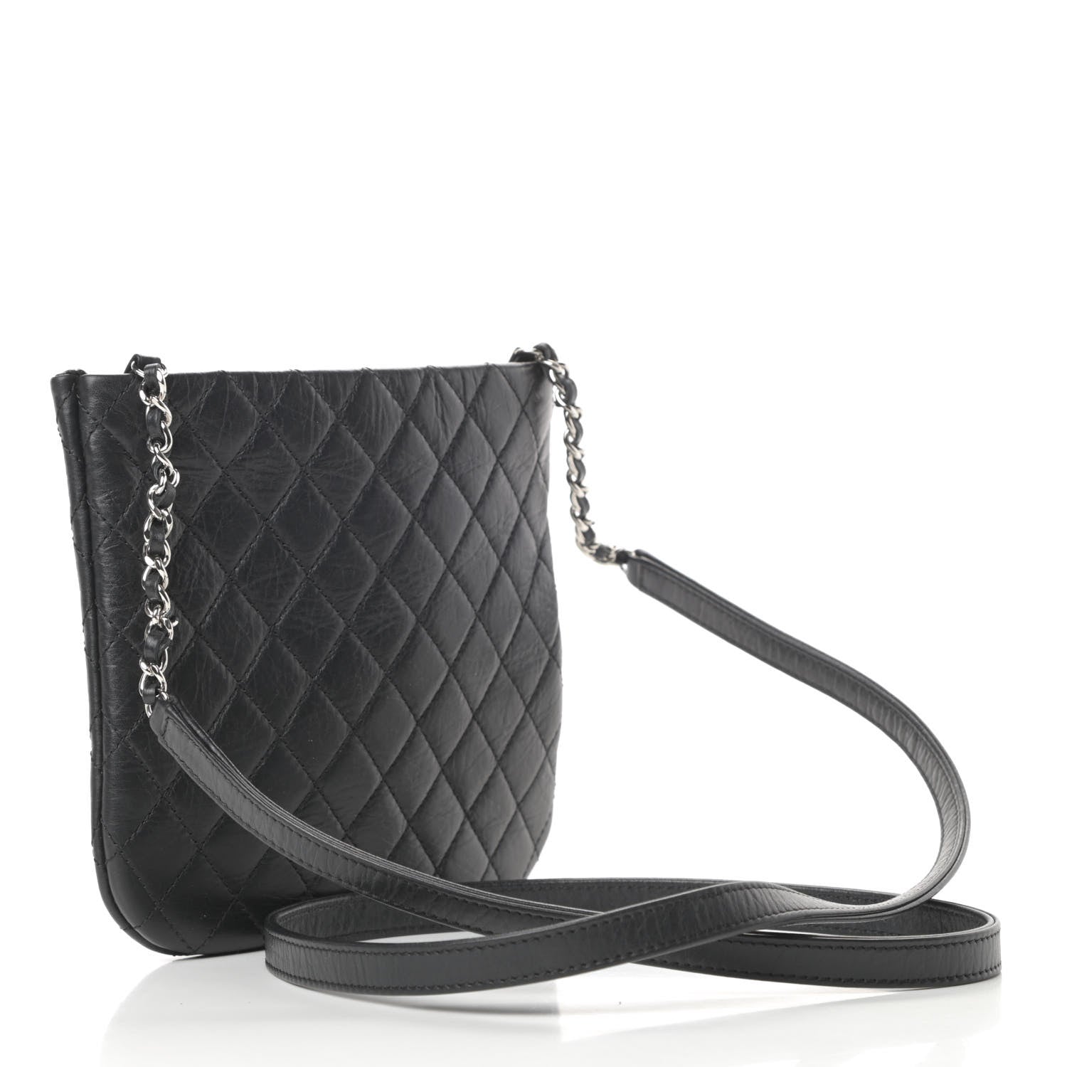 Chanel Aged Calfskin Quilted Crossbody Bag Black 3 of 10