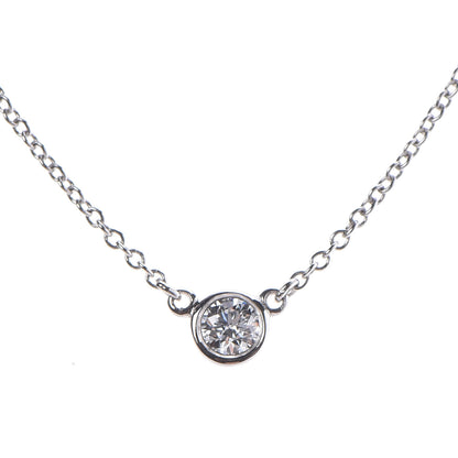 Tiffany Platinum Diamond .12ct Elsa Peretti Diamonds by the Yard Pendant Necklace 4 of 8
