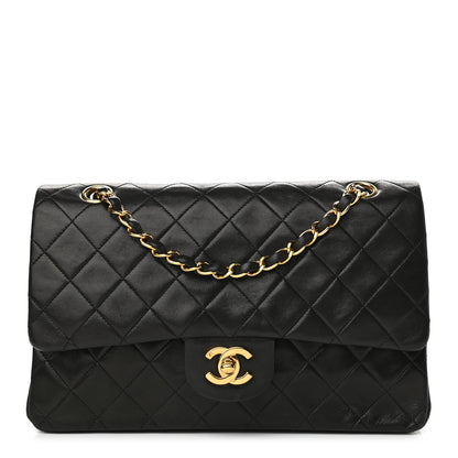 Chanel Lambskin Quilted Medium Double Flap Black 1 of 9