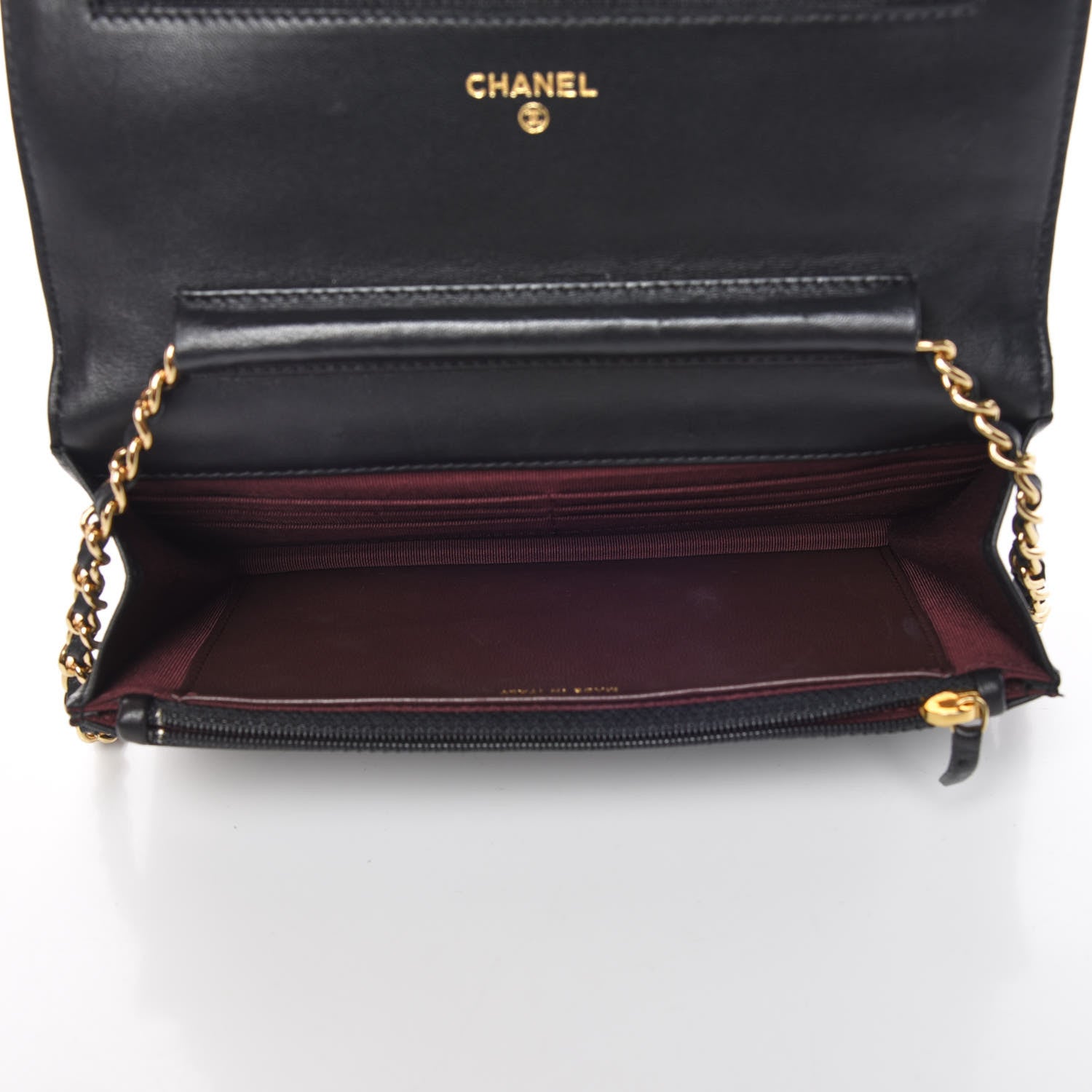 Chanel Lambskin Quilted Wallet On Chain WOC Black 7 of 11